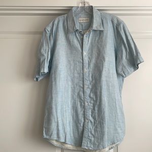COASTAORO Short Sleeve Button Down Shirt- M